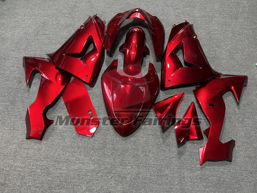 2006 - 2007 Kawasaki ZX10R Candy Red fairing set - ABS injection, custom painted by Monster Fairings