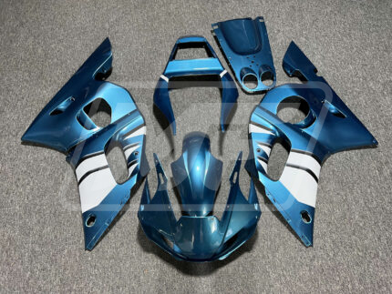 Yamaha R6 1998-2002 Light Blue White ABS Fairings | Monster Fairings