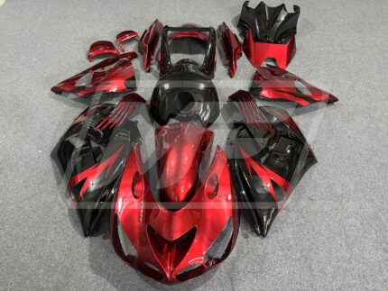 Kawasaki ZX14R 2006-2011 Gloss Red & Black ABS Fairings | Monster Fairings