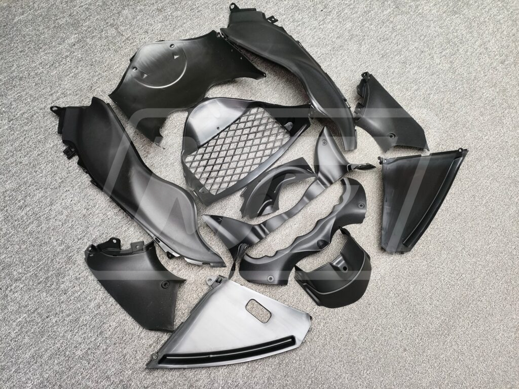 Suzuki GSXR 1300 2008 - 2020 ABS fairings, Gloss Black Red - high - quality motorcycle kit by Monster Fairings