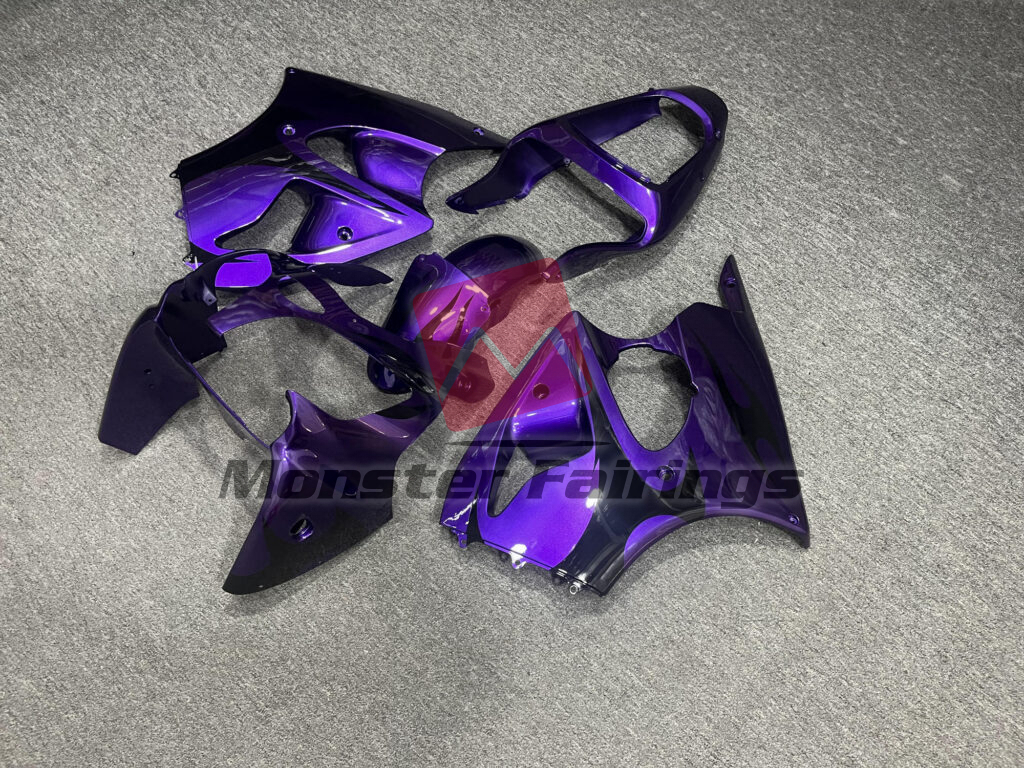 Gloss Metallic Purple ABS fairings for Kawasaki ZX6R 2000 - 2002 - premium OEM fit kit by Monster Fairings