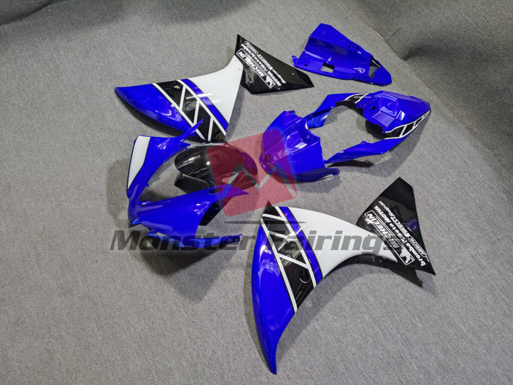 Gloss Blue White Black ABS fairings for Yamaha R1 2012 - 2014 - premium OEM fit kit by Monster Fairings