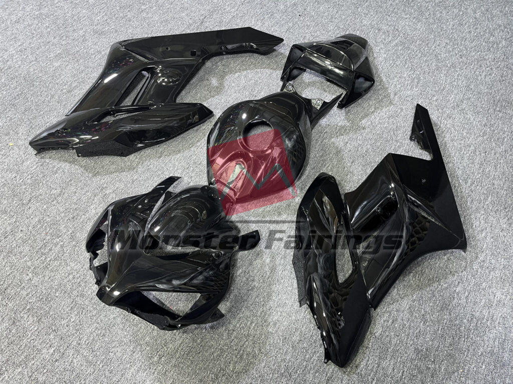 Honda CBR1000RR custom ABS fairings 2004 - 2005 in Gloss Black - durable replacement kit, Monster Fairings