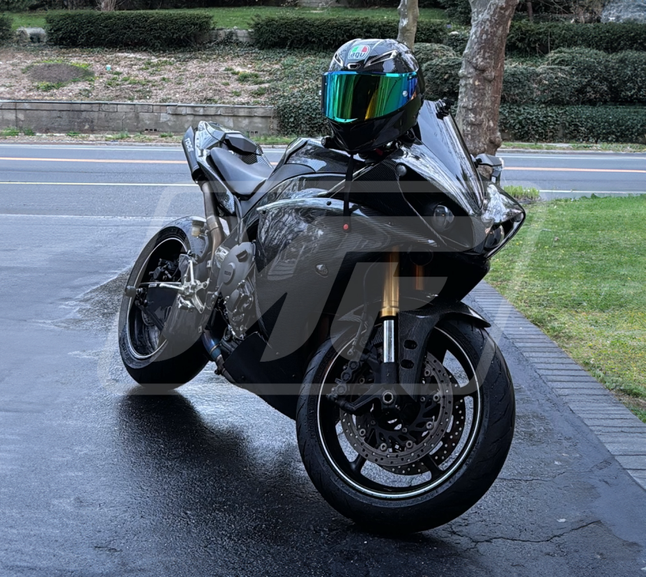 Gloss Carbon Fiber Style ABS fairings for Yamaha R1 2012 - 2014 - premium OEM fit kit by Monster Fairings
