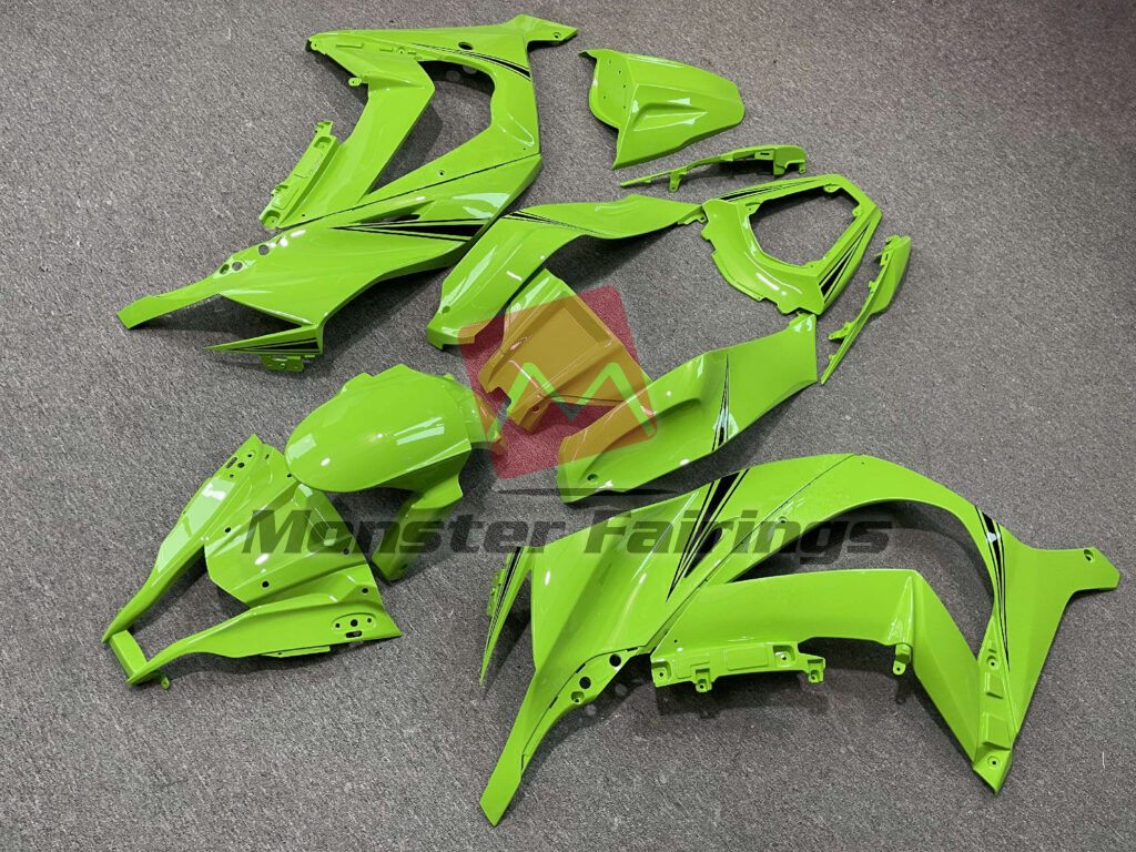 Gloss Green Black ABS fairings for Kawasaki ZX10R 2011 - 2015 - premium OEM fit kit by Monster Fairings
