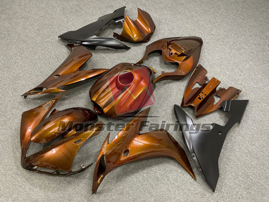 Gloss Orange Matte Black ABS fairings for Yamaha R1 2004 - 2006 - premium OEM fit kit by Monster Fairings