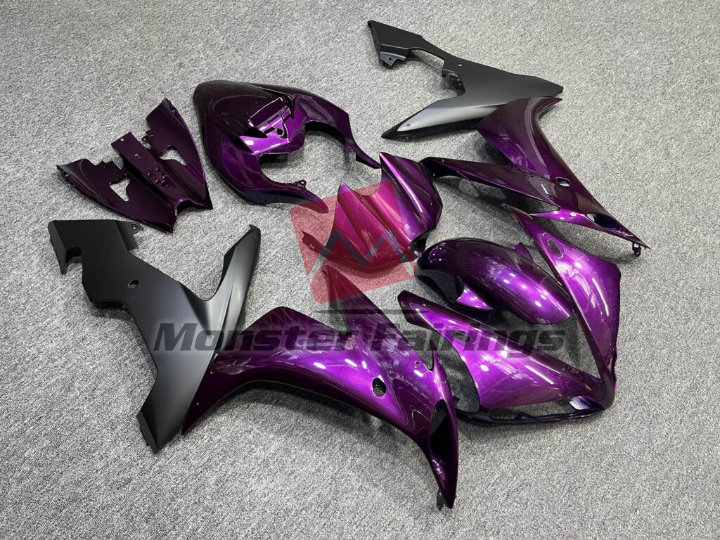 Gloss Purple Matte Black ABS fairings for Yamaha R1 2004 - 2006 - premium OEM fit kit by Monster Fairings