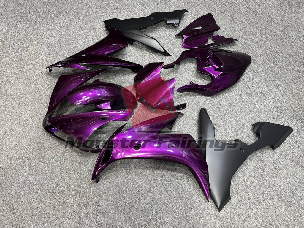 Yamaha R1 custom ABS fairings 2004 - 2006 in Gloss Purple Matte Black - durable replacement kit, Monster Fairings