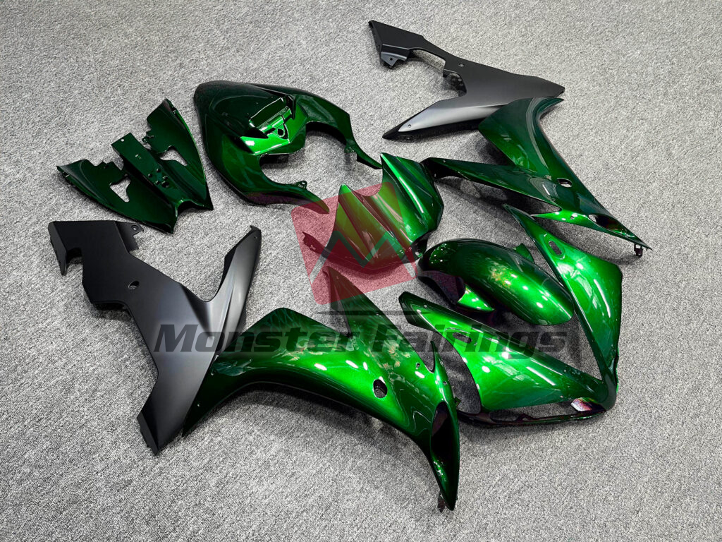 Gloss Green Matte Black ABS fairings for Yamaha R1 2004 - 2006 - premium OEM fit kit by Monster Fairings