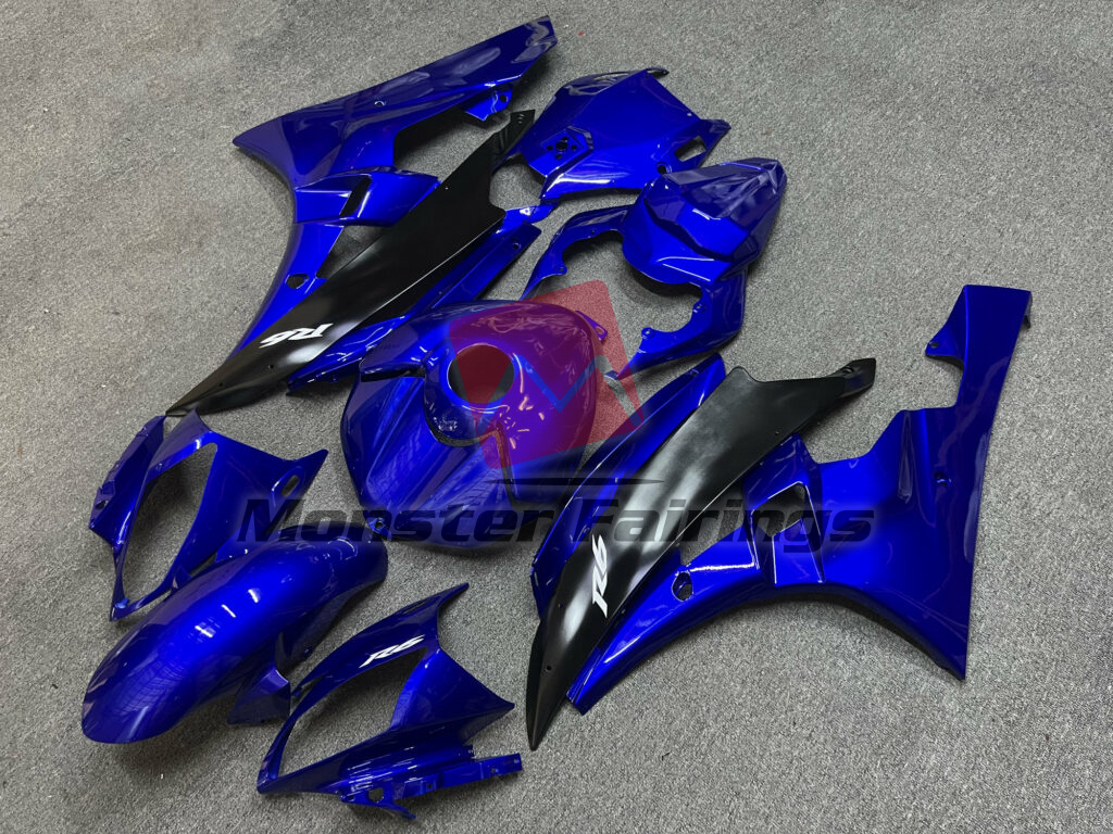 Gloss Deep Blue Black ABS fairings for Yamaha R6 2006 - 2007 - premium OEM fit kit by Monster Fairings