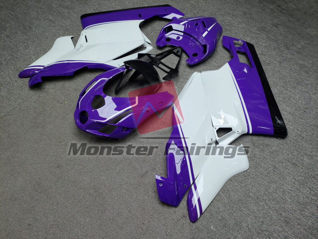 Gloss Purple & White Black ABS fairings for Ducati 749 999 2003 - 2004 - premium OEM fit kit by Monster Fairings
