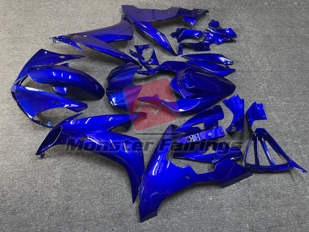 Yamaha R1 custom ABS fairings 2004 - 2006 in Gloss Deep Blue - durable replacement kit, Monster Fairings