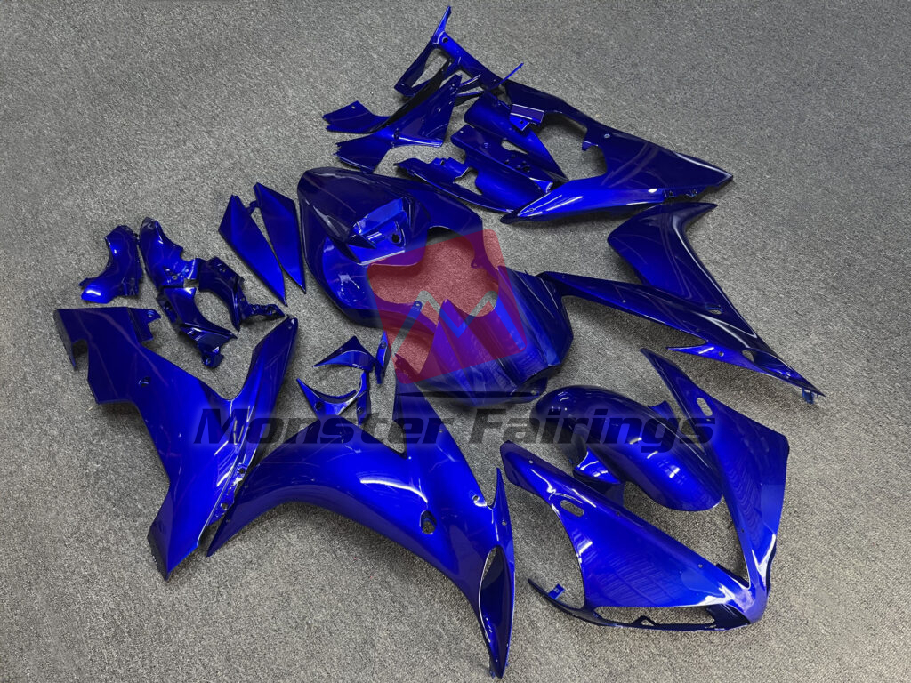 2004 - 2006 Yamaha R1 Gloss Deep Blue fairing set - ABS injection, custom painted by Monster Fairings