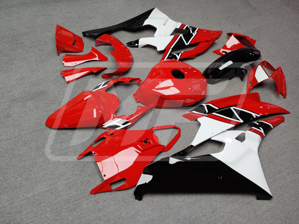 Gloss Red & Black White ABS fairings for Yamaha R6 2006 - 2007 - premium OEM fit kit by Monster Fairings