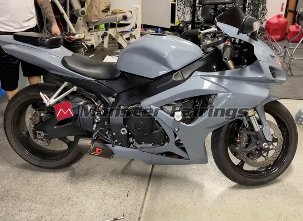 Monster Fairings ABS fairing kit for Suzuki GSXR 600 - 750 2006 - 2007 - Gloss Nardo Gray, precise OEM fit