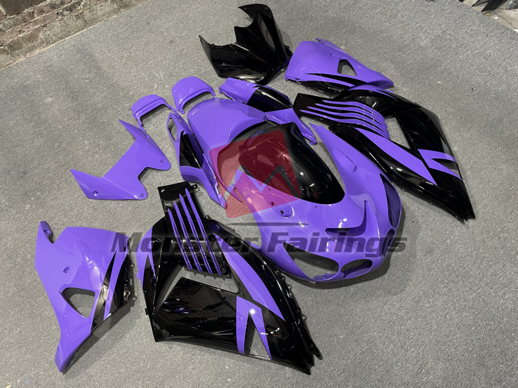 Kawasaki ZX14R custom ABS fairings 2006 - 2011 in Bright Purple - durable replacement kit, Monster Fairings