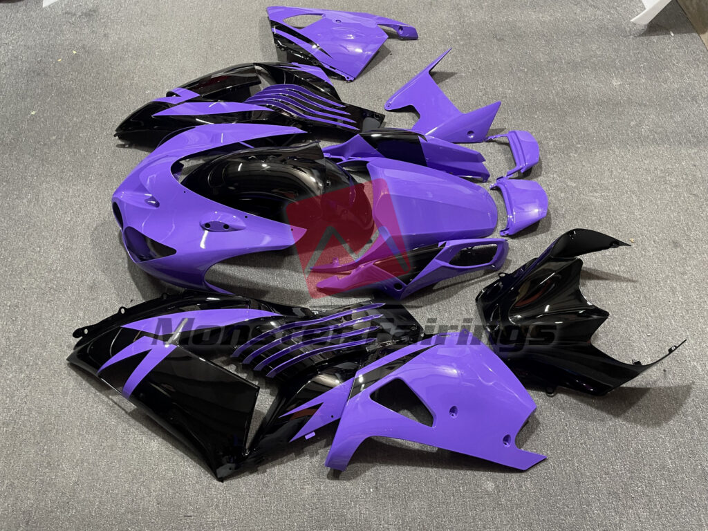 2006 - 2011 Kawasaki ZX14R Bright Purple fairing set - ABS injection, custom painted by Monster Fairings