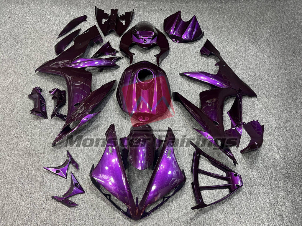 Yamaha R1 2004 - 2006 Gloss Deep Purple ABS fairings - custom motorcycle bodywork kit by Monster Fairings