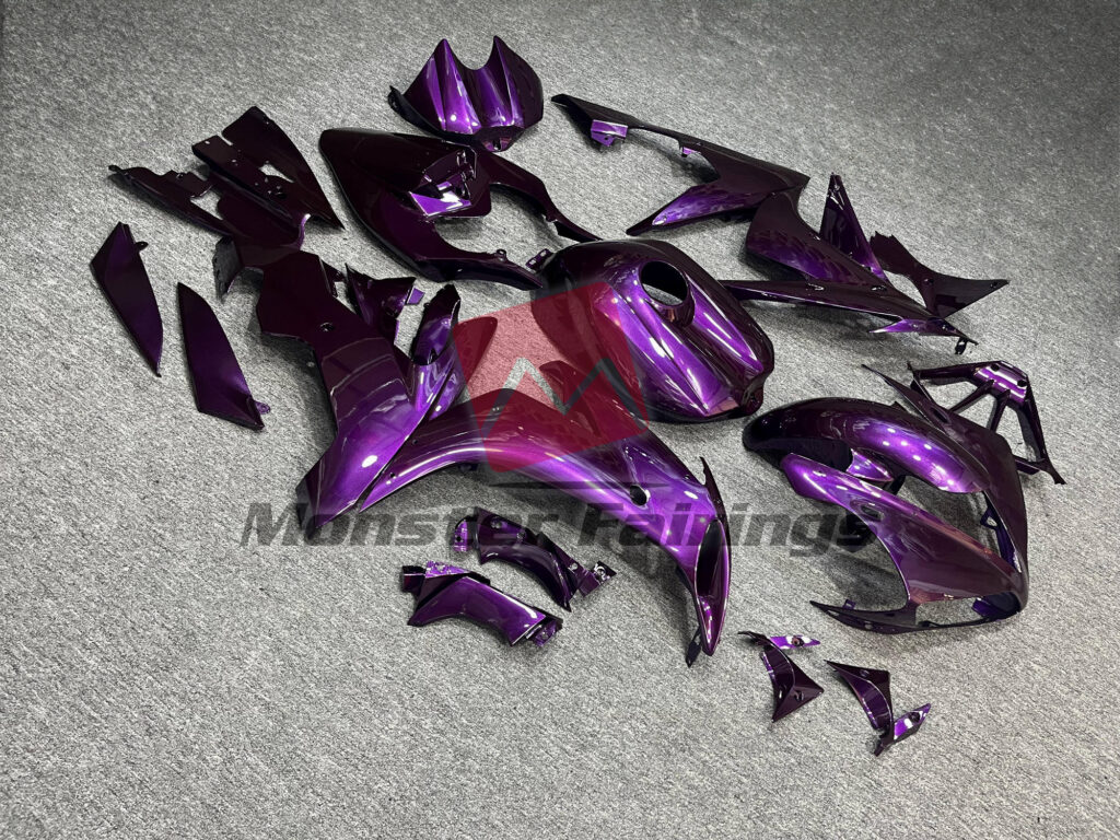 Yamaha R1 custom ABS fairings 2004 - 2006 in Gloss Deep Purple - durable replacement kit, Monster Fairings