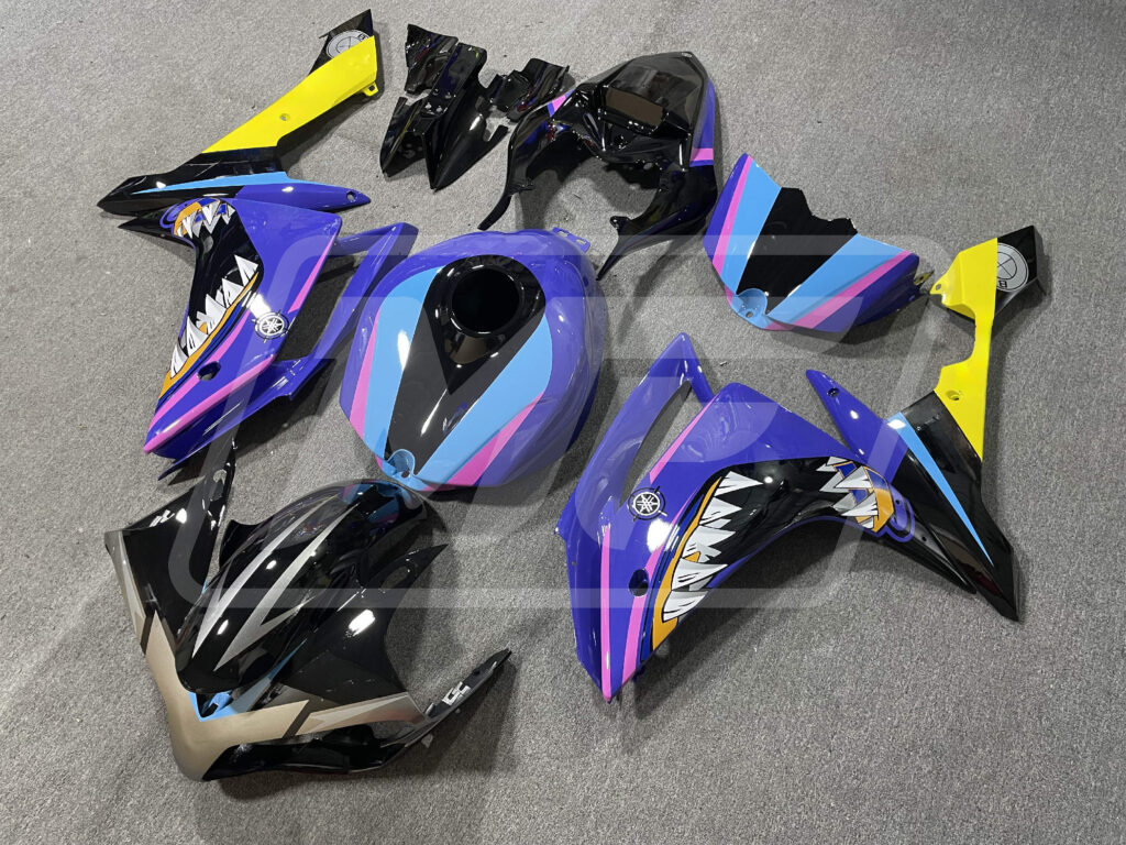 Blue Shark ABS fairings for Yamaha R1 2007 - 2008 - premium OEM fit kit by Monster Fairings