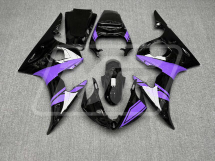 Yamaha R6 2003-2004 Gloss Black Purple ABS Fairings | Monster Fairings