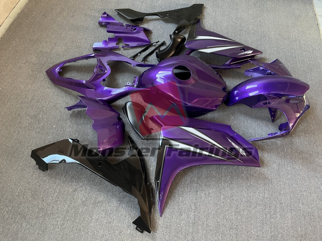 2007 - 2008 Yamaha R1 Purple White Black fairing set - ABS injection, custom painted by Monster Fairings