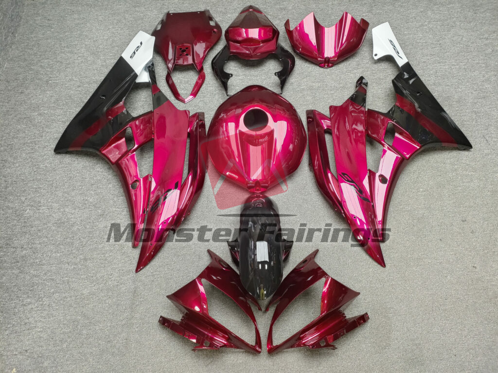 Yamaha R6 2006 - 2007 Cherry Black ABS fairings - custom motorcycle bodywork kit by Monster Fairings
