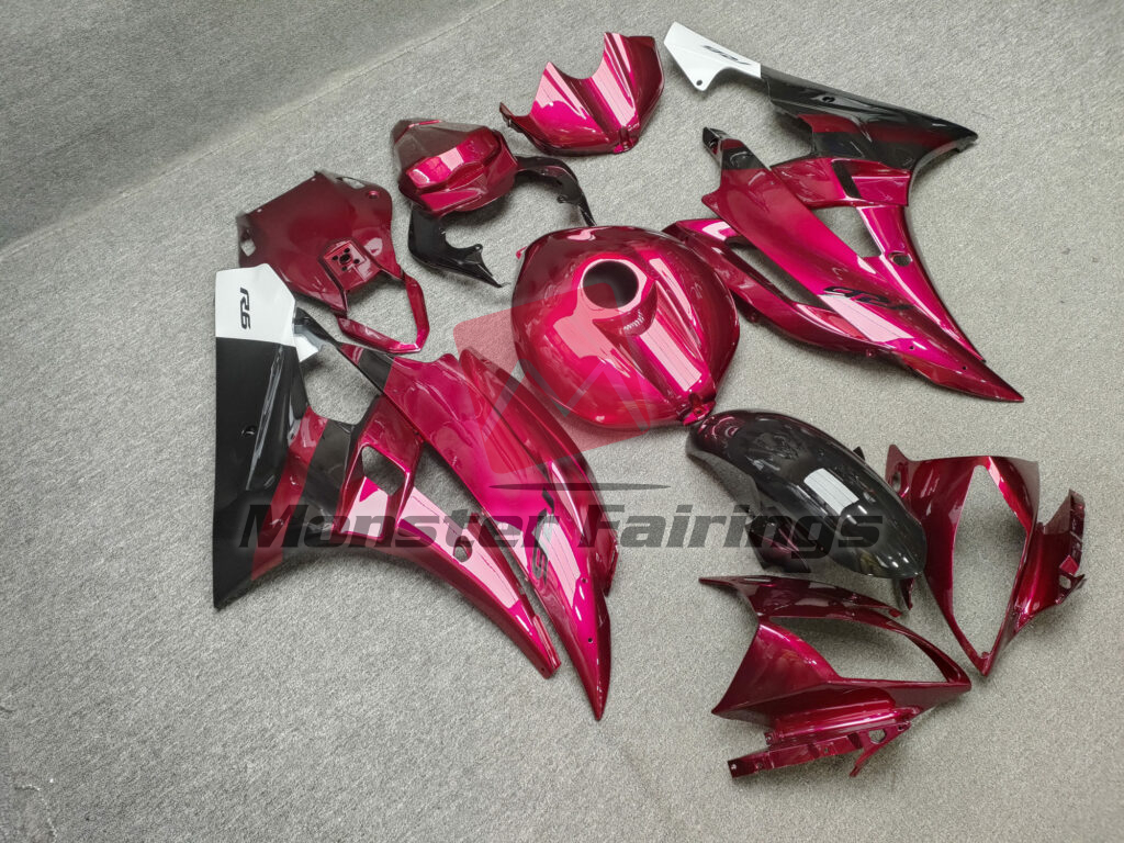 Cherry Black ABS fairings for Yamaha R6 2006 - 2007 - premium OEM fit kit by Monster Fairings