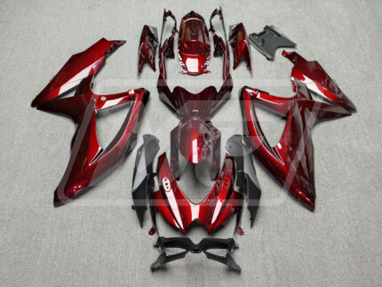 Suzuki GSXR 600-750 2008-2010 Deep Red ABS Fairings | Monster Fairings