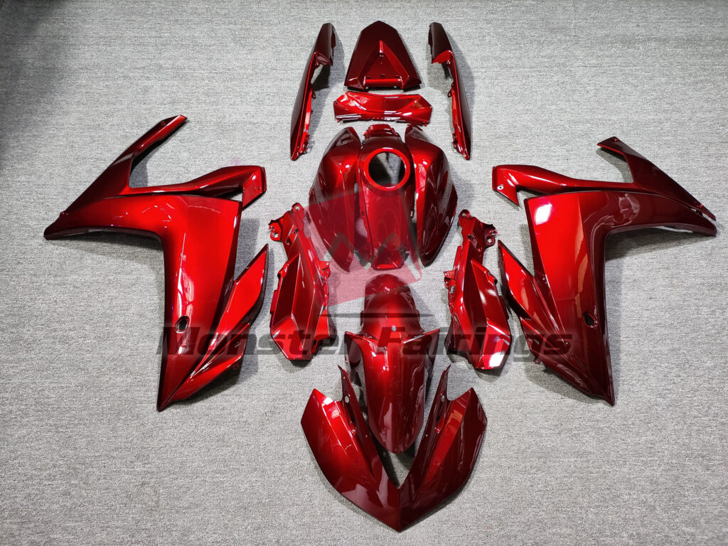 Yamaha R3 2014 - 2018 Full Gloss Red ABS fairings - custom motorcycle bodywork kit by Monster Fairings