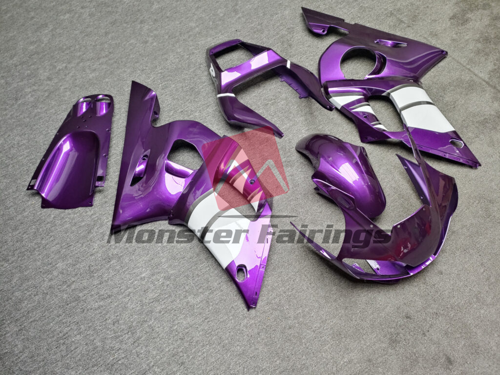 Gloss Purple White ABS fairings for Yamaha R6 1998 - 2002 - premium OEM fit kit by Monster Fairings