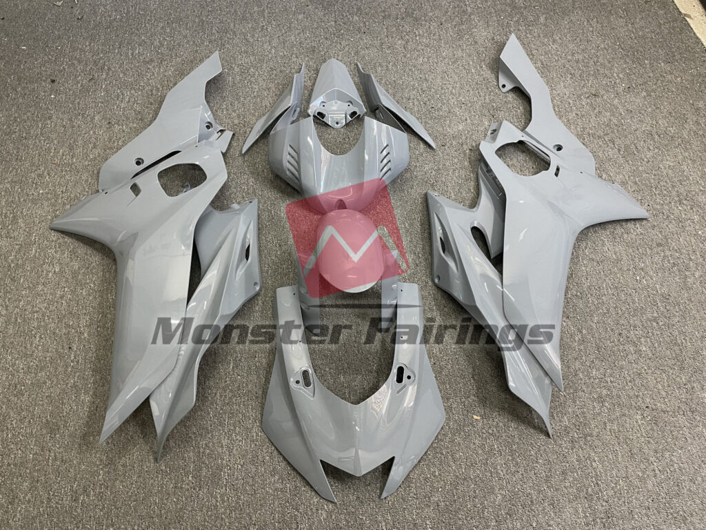 Yamaha R6 2017 - 2022 Gloss Nardo Gray ABS fairings - custom motorcycle bodywork kit by Monster Fairings