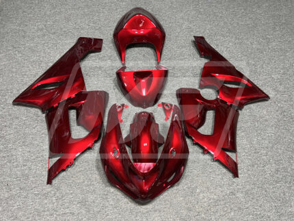 Kawasaki ZX6R 2005-2006 Metallic Red ABS Fairings | Monster Fairings