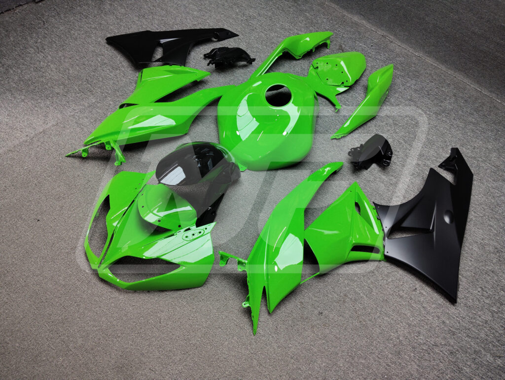 Gloss Green Black ABS fairings for Kawasaki ZX6R 2009 - 2012 - premium OEM fit kit by Monster Fairings