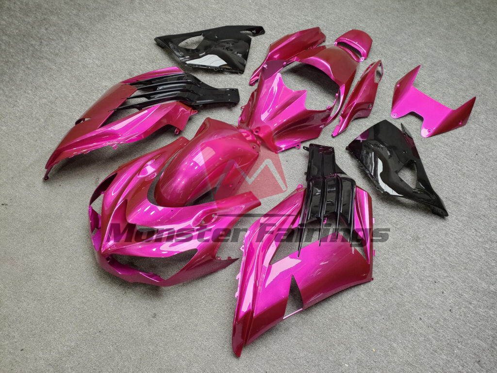 Gloss Hot Pink & Black ABS fairings for Kawasaki ZX14R 2012 - 2024 - premium OEM fit kit by Monster Fairings