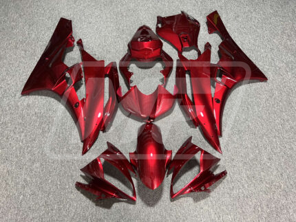 Yamaha R6 2006-2007 Gloss Red ABS Fairings | Monster Fairings