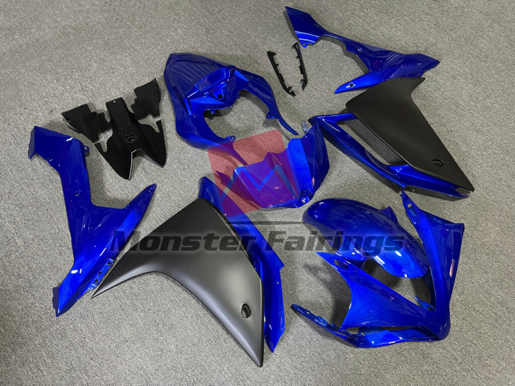 Gloss Blue & Matte Black ABS fairings for Yamaha R1 2007 - 2008 - premium OEM fit kit by Monster Fairings
