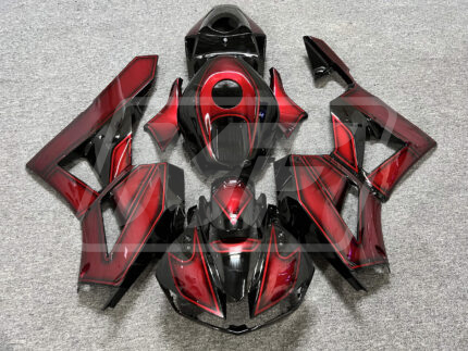 Honda CBR600RR 2003-2004 Gloss Black & Maroon Red ABS Fairings | Monster Fairings