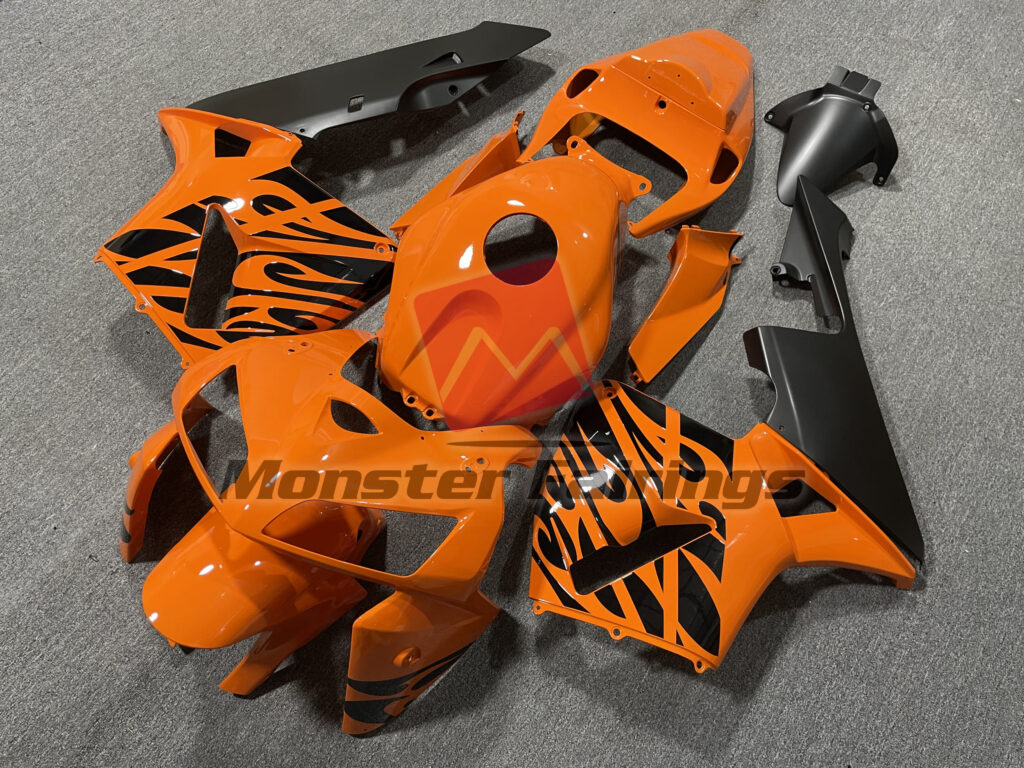 Honda CBR600RR custom ABS fairings 2003 - 2004 in Gloss Orange - durable replacement kit, Monster Fairings