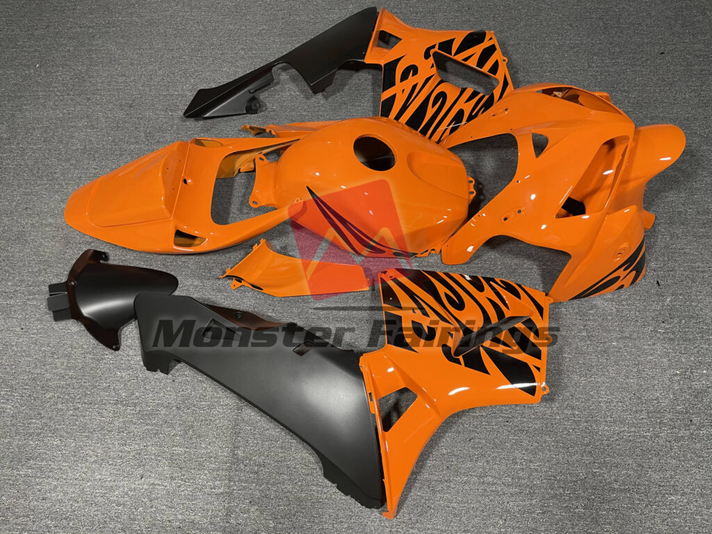 2003 - 2004 Honda CBR600RR Gloss Orange fairing set - ABS injection, custom painted by Monster Fairings