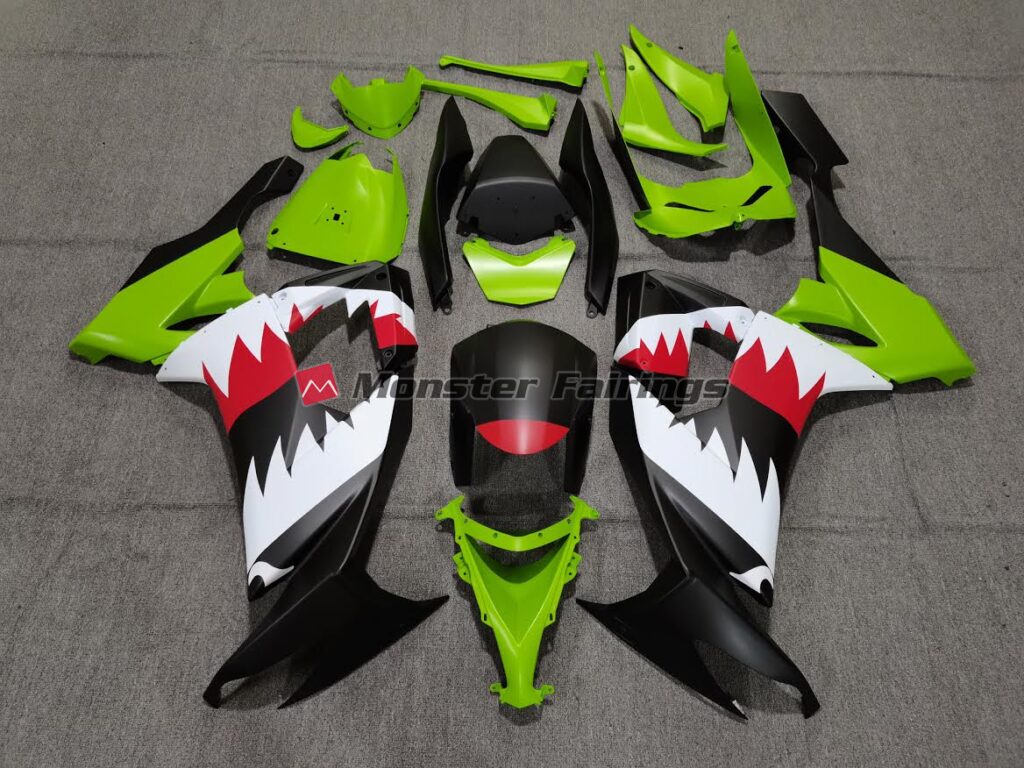 Kawasaki ZX10R 2008 - 2010 Shark ABS fairings - custom motorcycle bodywork kit by Monster Fairings