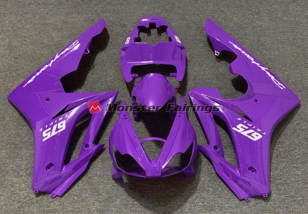 Triumph Daytona 675 2006 - 2008 Gloss Purple ABS fairings - custom motorcycle bodywork kit by Monster Fairings