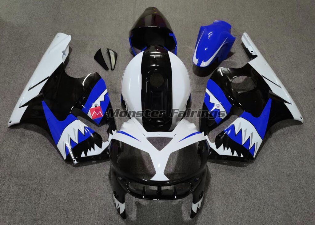 Kawasaki ZX12R 2002 - 2005 Blue Shark ABS fairings - custom motorcycle bodywork kit by Monster Fairings