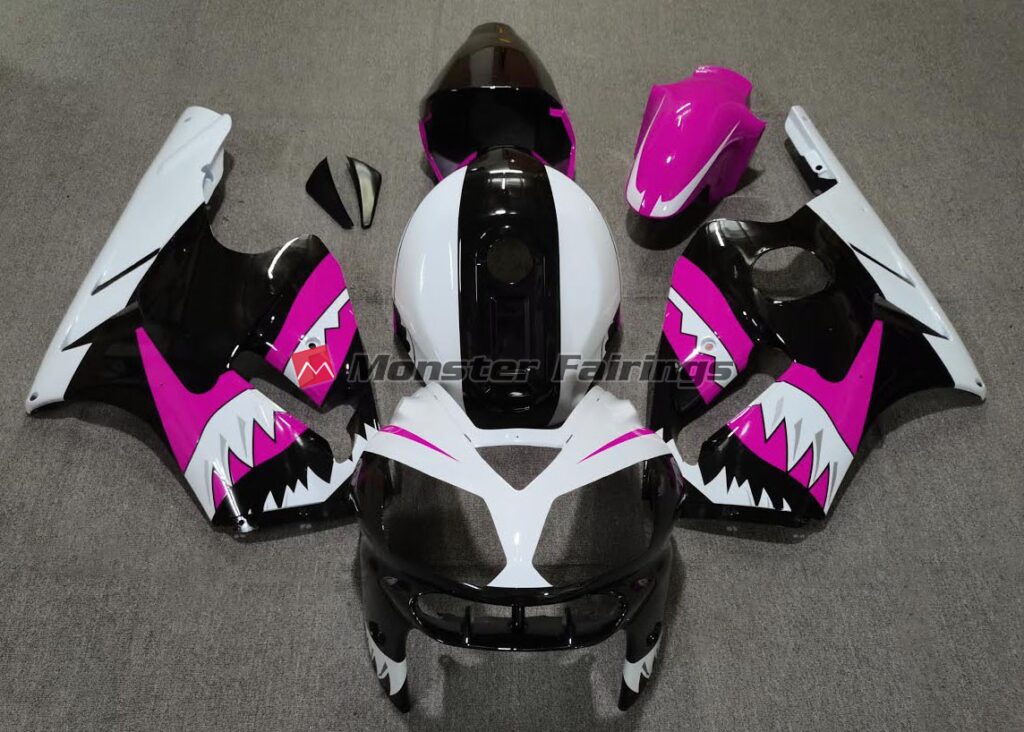 Kawasaki ZX12R 2002 - 2005 Pink Shark ABS fairings - custom motorcycle bodywork kit by Monster Fairings