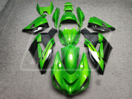 (IN STOCK TX) Kawasaki ZX14R 2006-2011 Gloss Bright Green & Black ABS Fairings | Monster Fairings