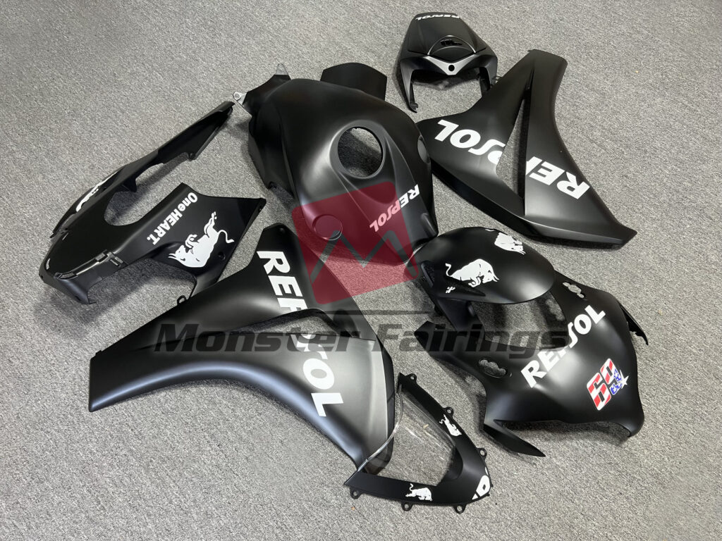 Matte Black Repsol ABS fairings for Honda CBR1000RR 2008 - 2011 - premium OEM fit kit by Monster Fairings