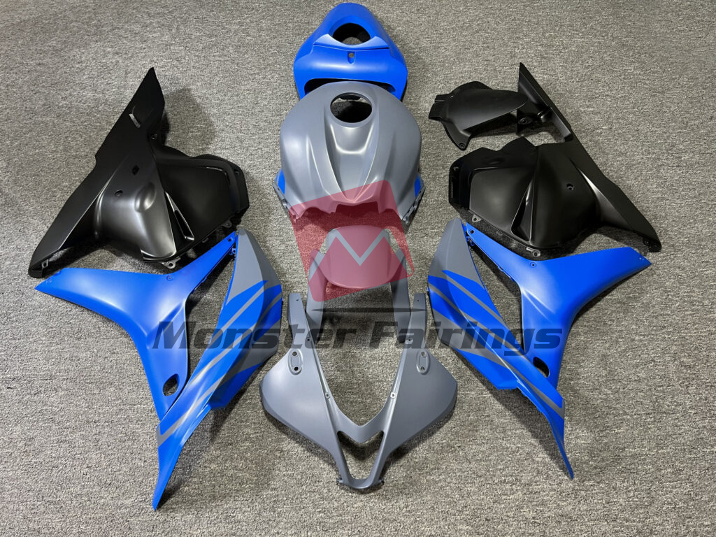 Honda CBR600RR 2009 - 2012 Matte Blue & Nardo Gray Black ABS fairings - custom motorcycle bodywork kit by Monster Fairings