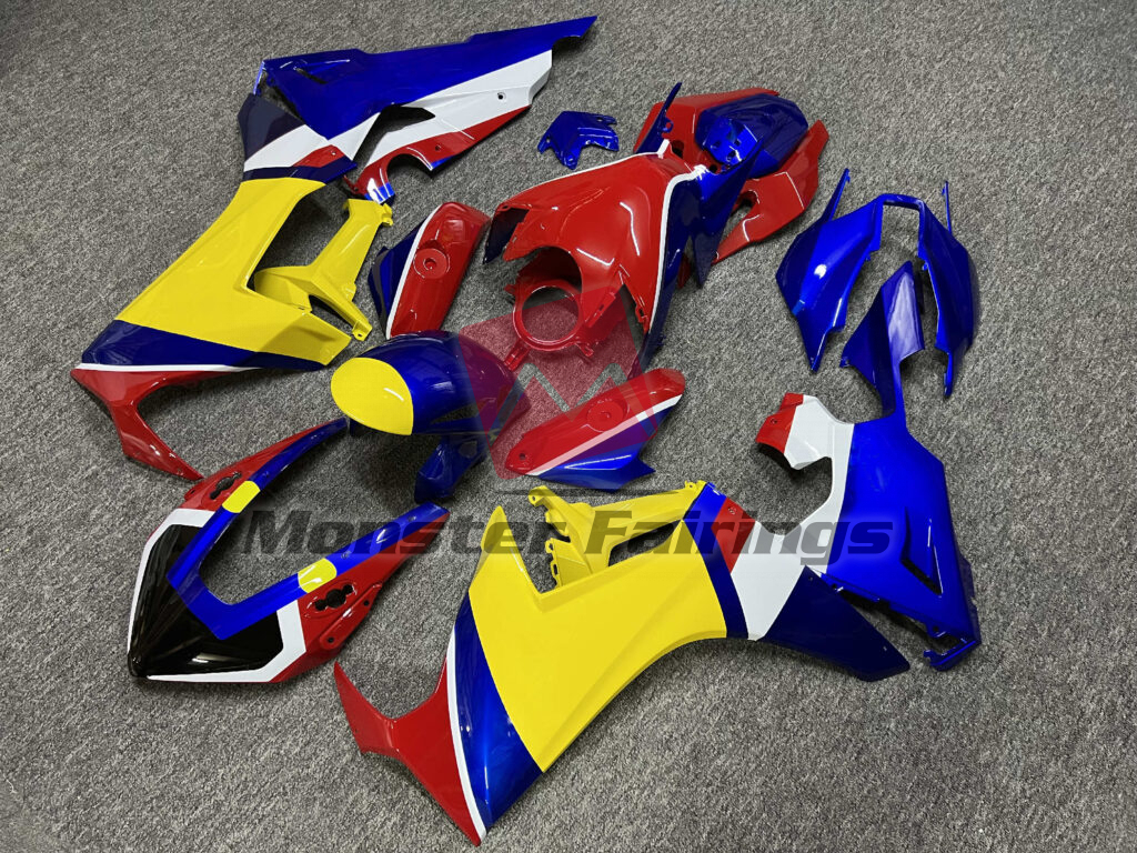 Gloss Red Blue & Yellow ABS fairings for Honda CBR1000RR 2017 - 2025 - premium OEM fit kit by Monster Fairings