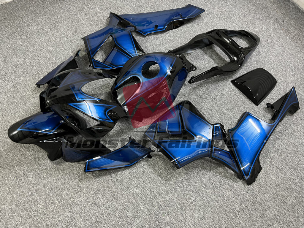Gloss Black & Blue ABS fairings for Honda CBR600RR 2003 - 2004 - premium OEM fit kit by Monster Fairings