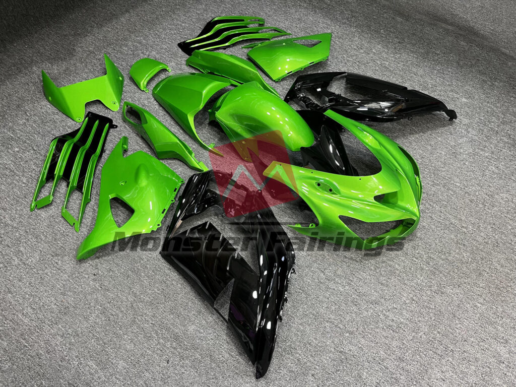 Gloss Green & Black ABS fairings for Kawasaki ZX14R 2012 - 2024 - premium OEM fit kit by Monster Fairings